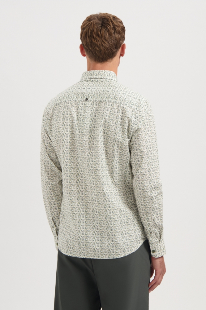 STRETCH SHIRT MET PRINT 29450708 052 DARK GREEN